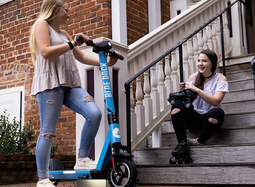 Converse first-gen students blue duck scooters